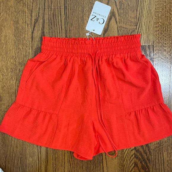 C & Z Dress Shorts Bright Orange/Red Size Small, NWT - Picture 1 of 9